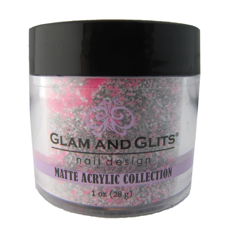 Poudre acrylique matte fuchsia noir