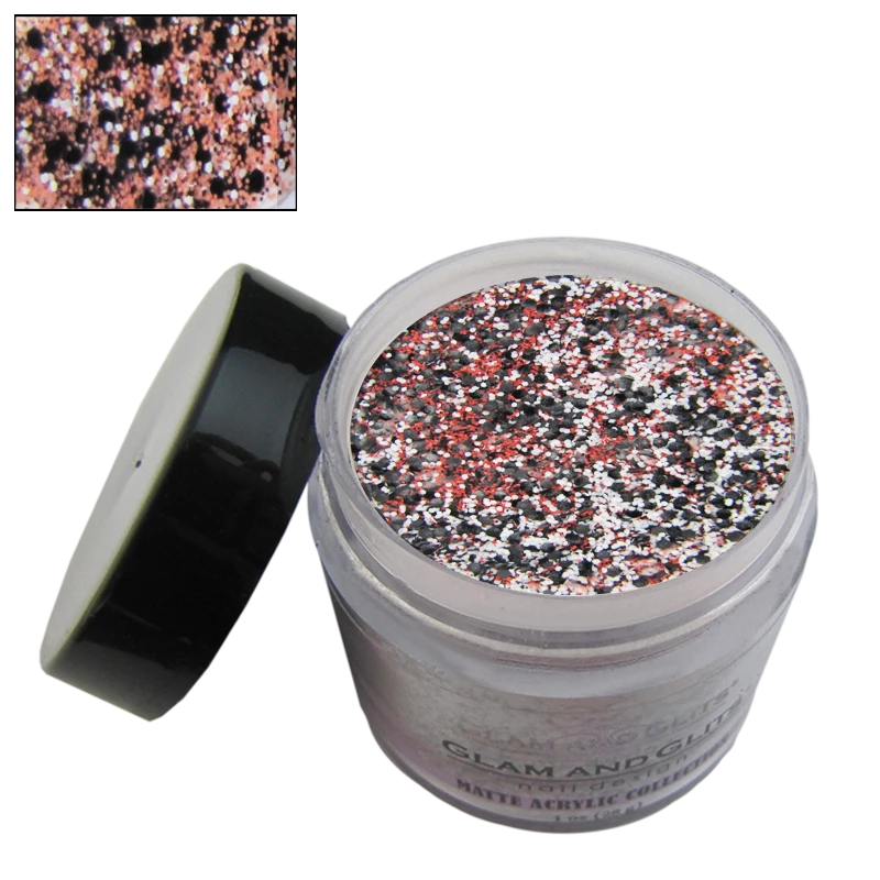 Poudre acrylique matte orange et noir