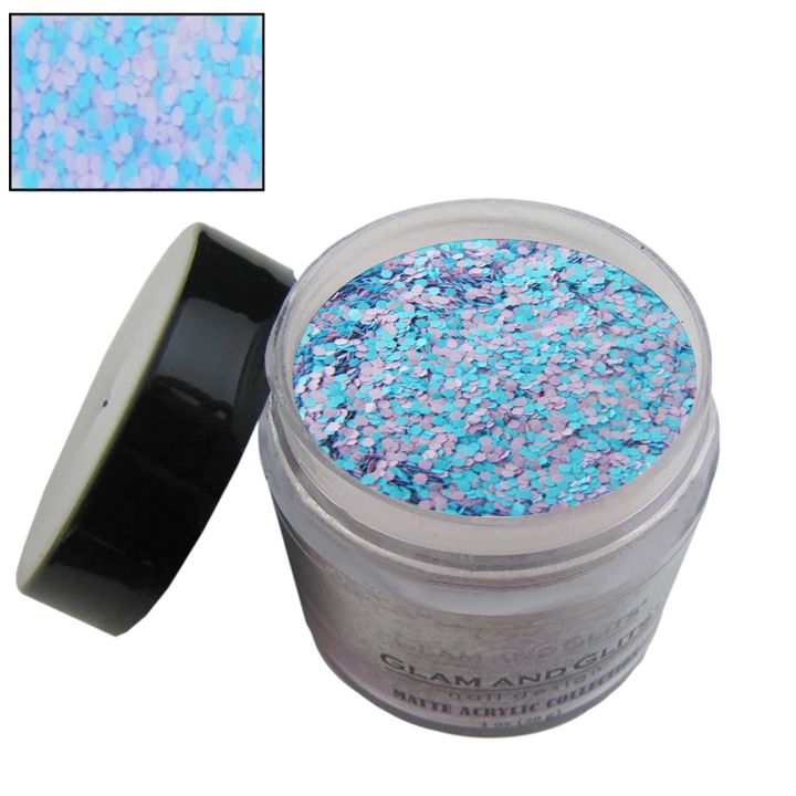 Poudre acrylique matte bleu et rose
