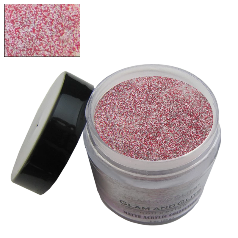 Poudre acrylique matte rouge rose fin