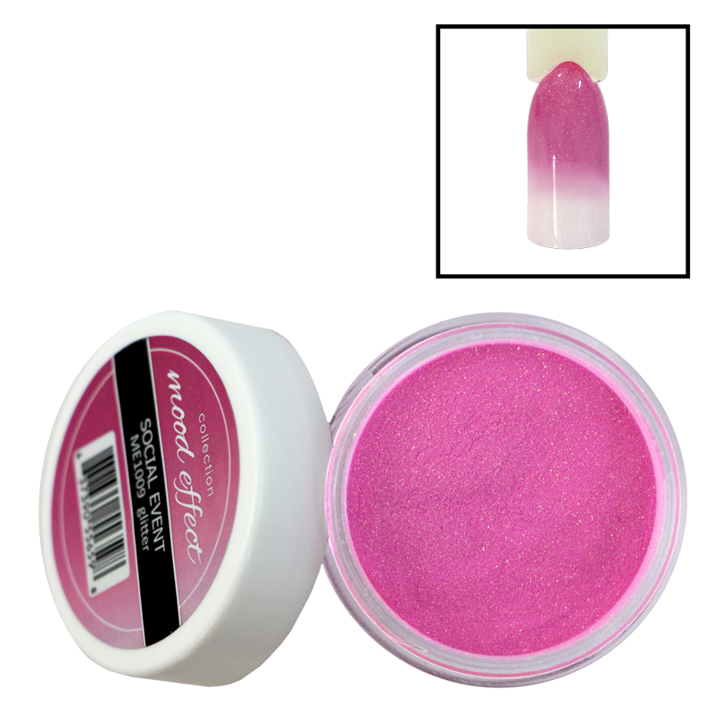 Poudre Glam and Glits Mood Effect Acrylic -rose au blanc brillant-