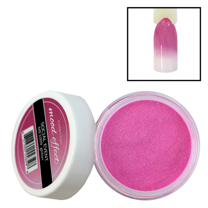 Poudre Glam and Glits Mood Effect Acrylic -rose au blanc brillant-