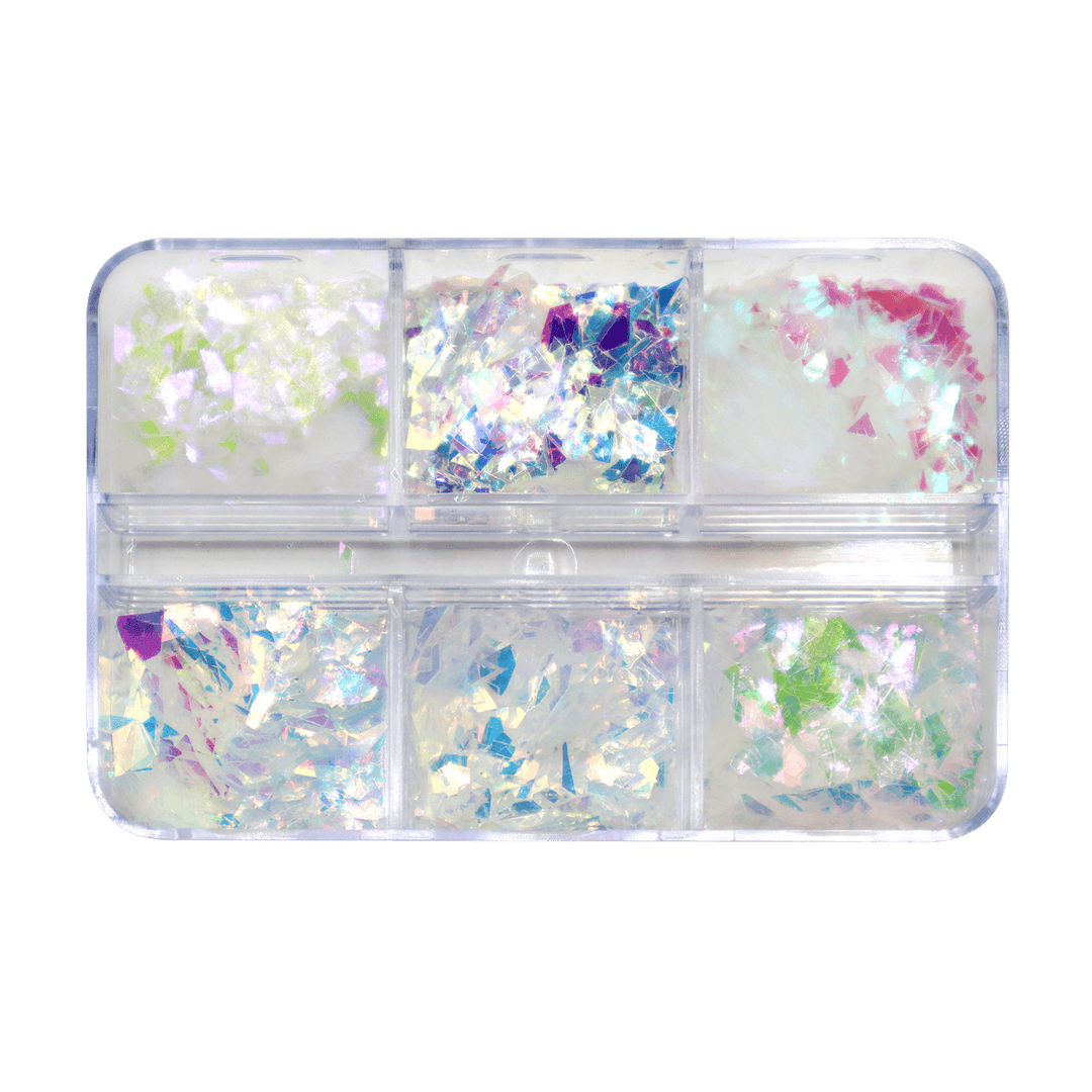 Paillettes Irridescentes en Flocons 6 couleurs