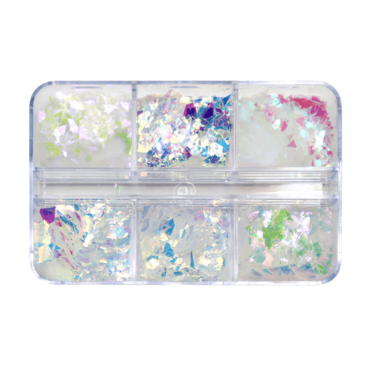 Paillettes Irridescentes en Flocons 6 couleurs