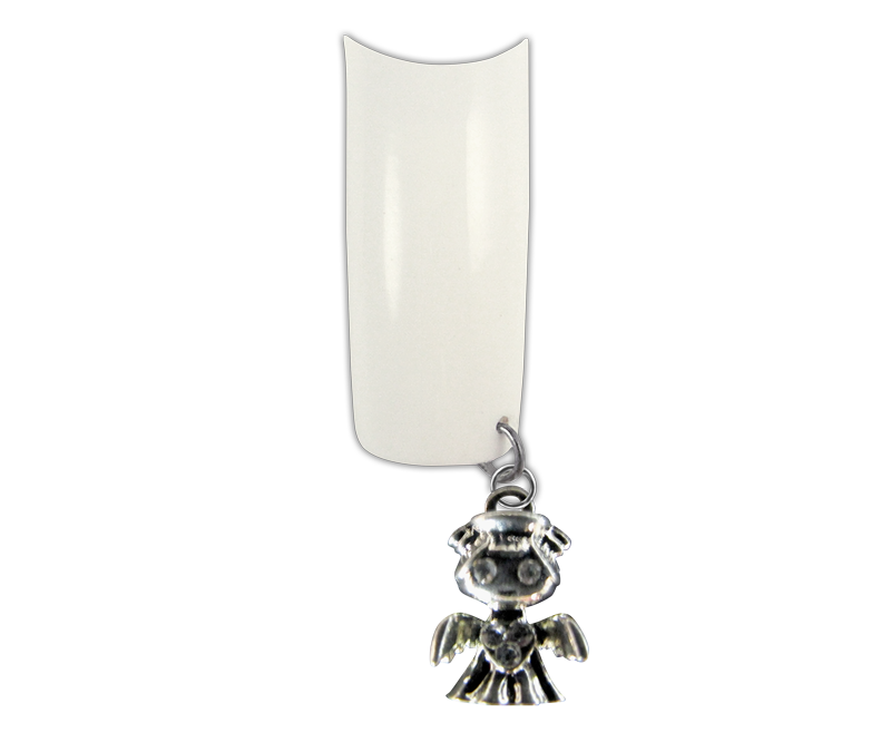 Piercing pour Ongles, Ange Argent Pierres Claires