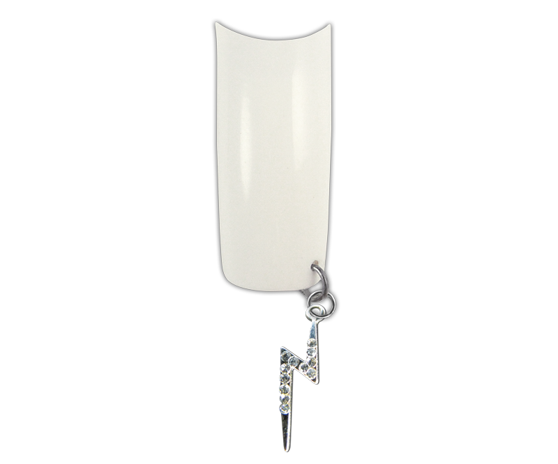 Piercing pour Ongles Éclair Pierres Claires