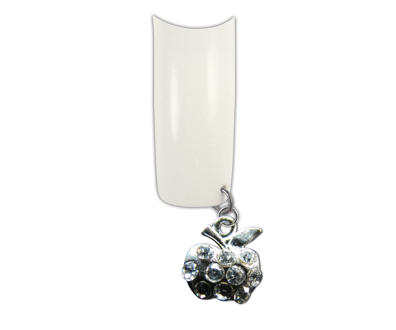 Piercing pour Ongles Pomme Argent Pierres Claires