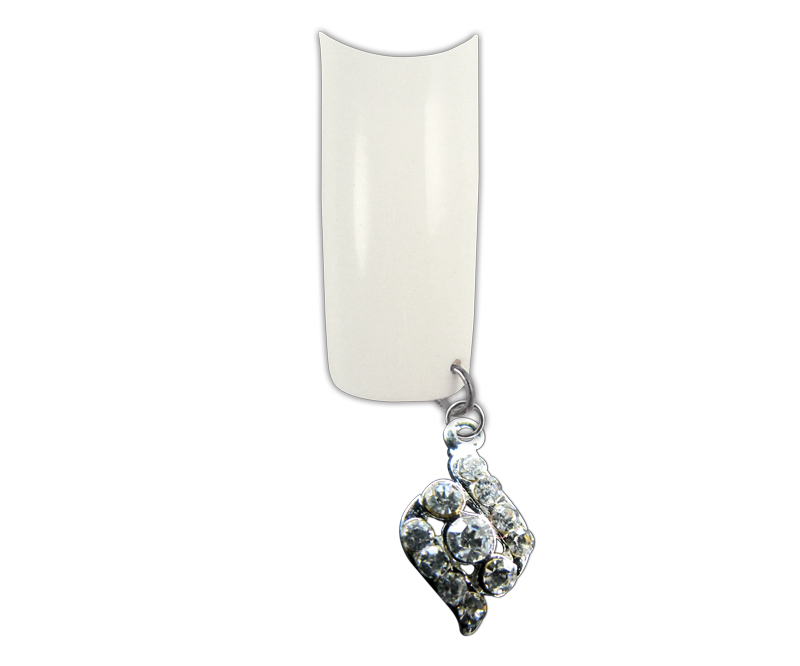 Piercing pour Ongles, Losange Arrondi Pierres Claires