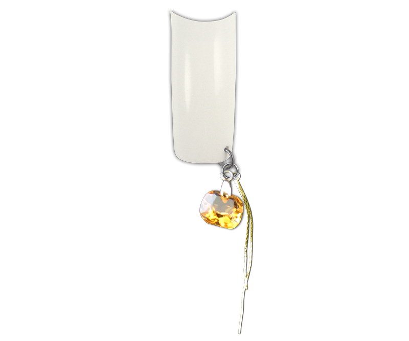 Piercing pour Ongles, Grosse Pierre Orange