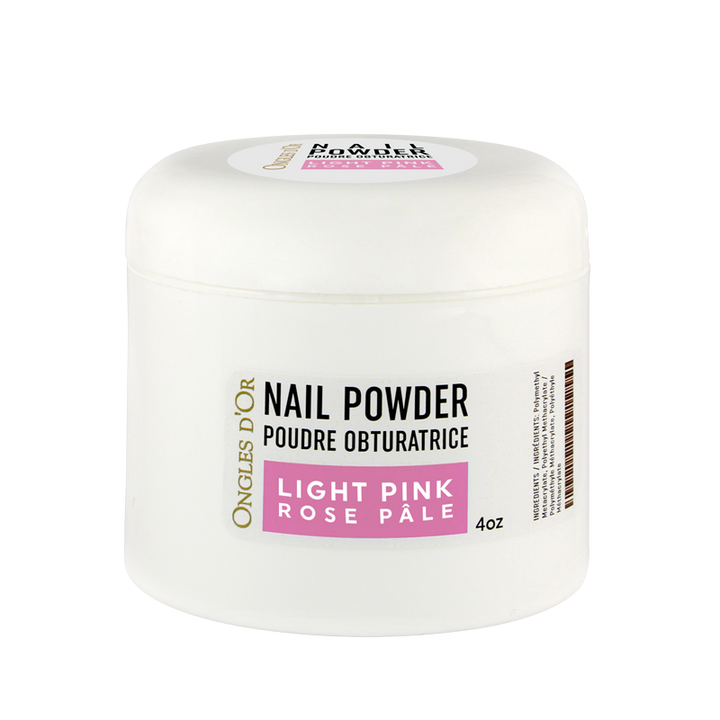 Poudre rose pâle 4oz, light pink powder 4oz, ongles d&