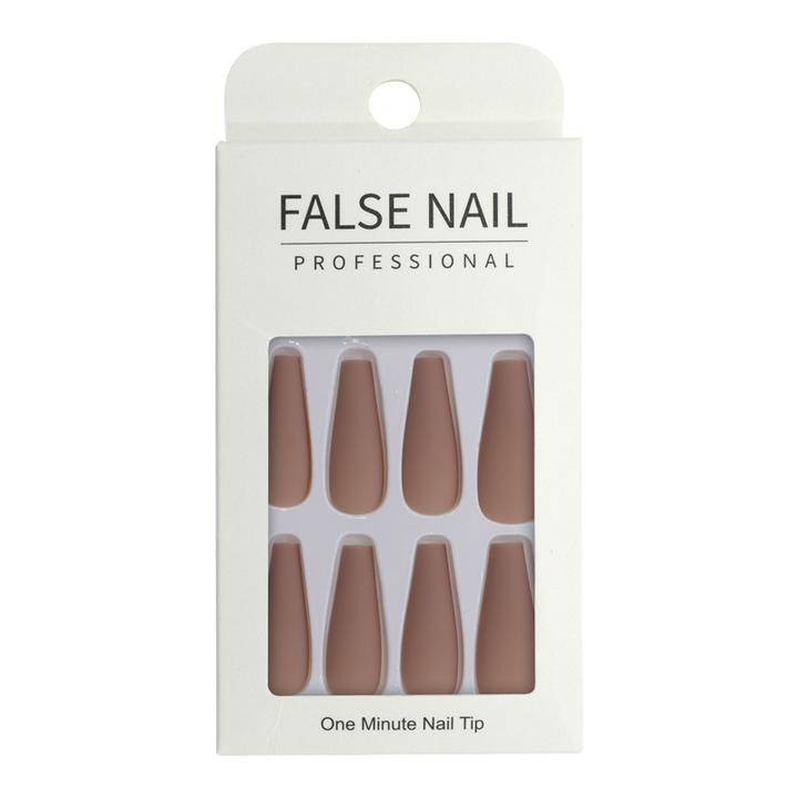 Press-On Nails - False Nail Professional Ballerine Taupe Mat 24pcs