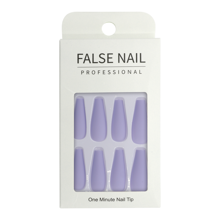 Press-On Nails - False Nail Professional Matte Lilac Coffin 24pcs