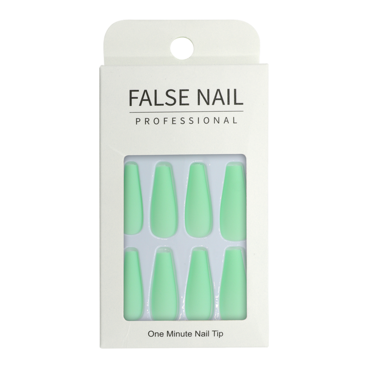 Press-On Nails - False Nail Professional Ballerine Vert Mat 24pcs
