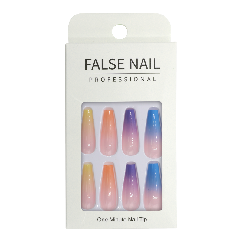 Press-On Nails - False Nail Professional Gradient Coffin 24pcs
