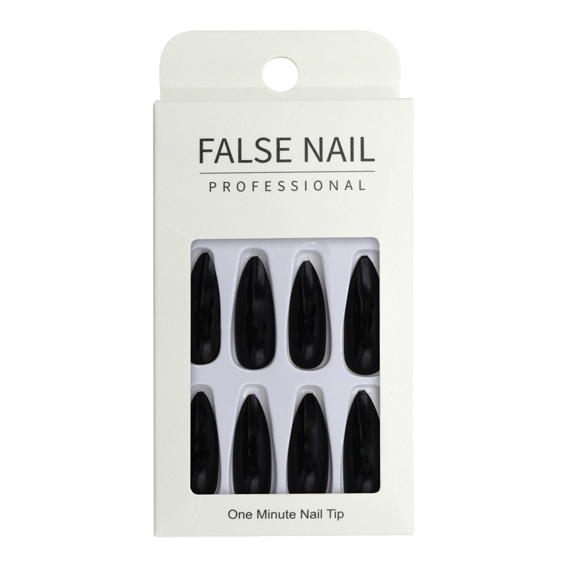 Press-On Nails - False Nail Professional Stiletto Noir 24pcs