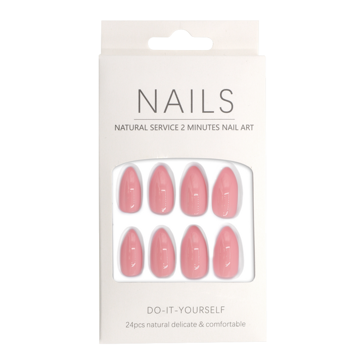 Press-On - Nails Amande Rose Antique Lustré 24pcs