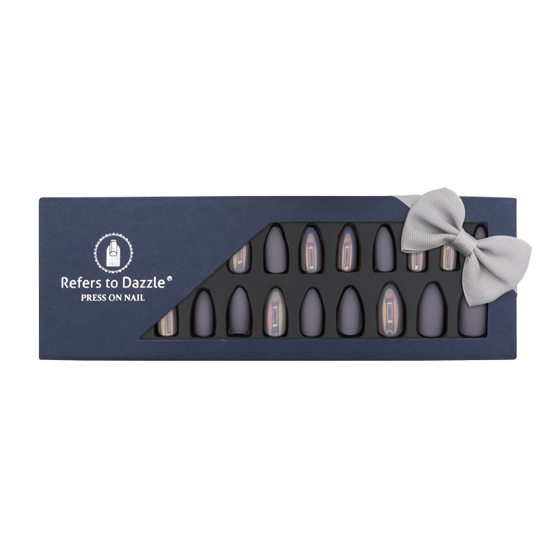 Press-On Nails Refers to Dazzle Mauve Mat faux ongles