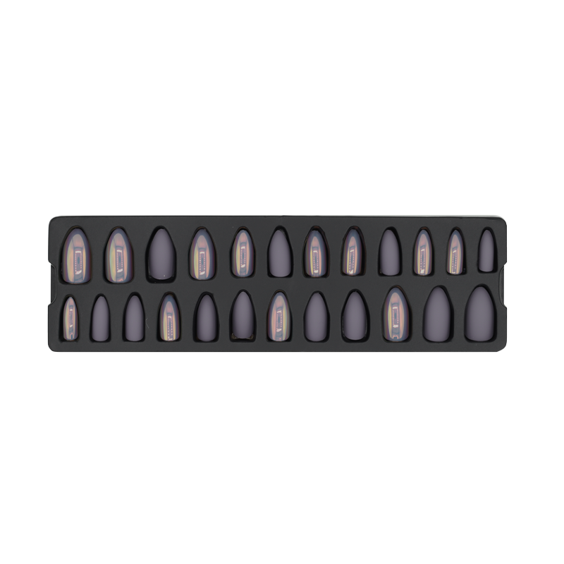 Press-On nails - Refers to Dazzle Mauve Mat/Miroir Mauve 24pcs