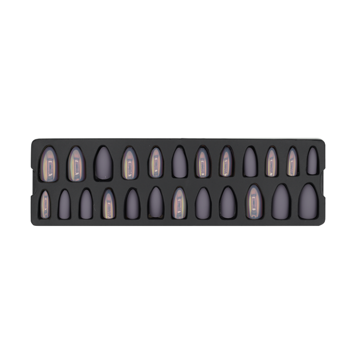 Press-On nails - Refers to Dazzle Mauve Mat/Miroir Mauve 24pcs