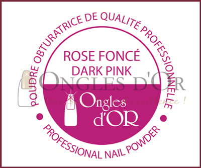 poudre ongles rose foncé