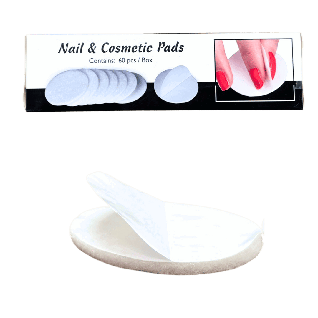 Round Nail and Cosmetic Pads with Lid (60pcs)