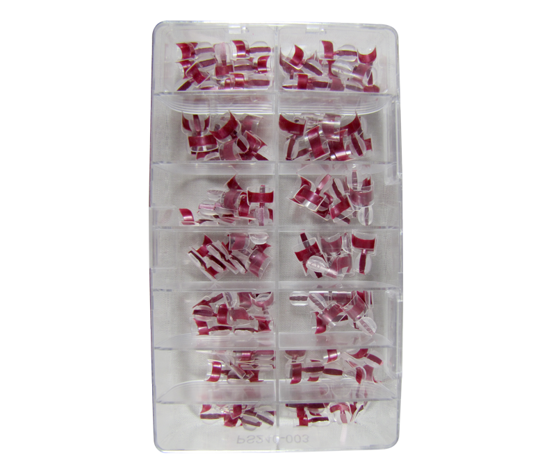 Nail Tips French Wrap Double Red Box of 128 pcs (PS240-003)