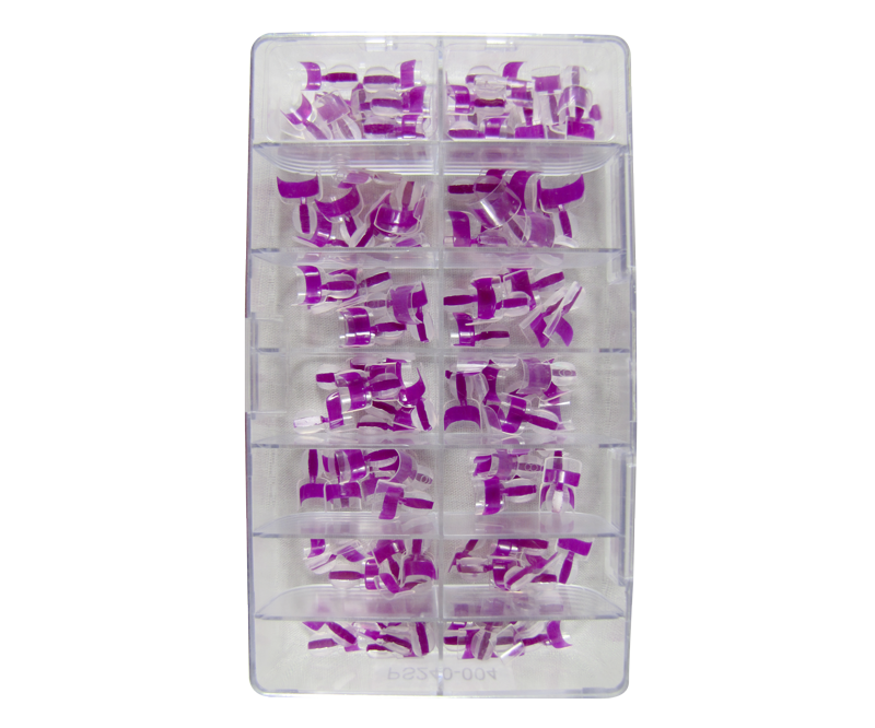 Nail Tips French Wrap Double Violet Box of 128 pcs (PS240-004)