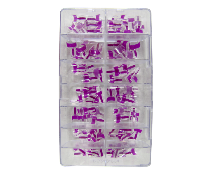 Nail Tips French Wrap Double Violet Box of 128 pcs (PS240-004)