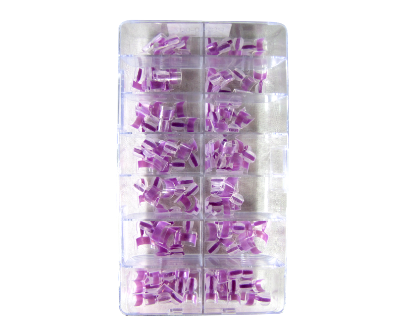 Nail Tips French Wrap Double Lilac Box of 128 pcs (PS240-007)