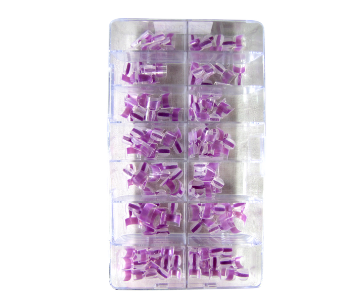 Nail Tips French Wrap Double Lilac Box of 128 pcs (PS240-007)