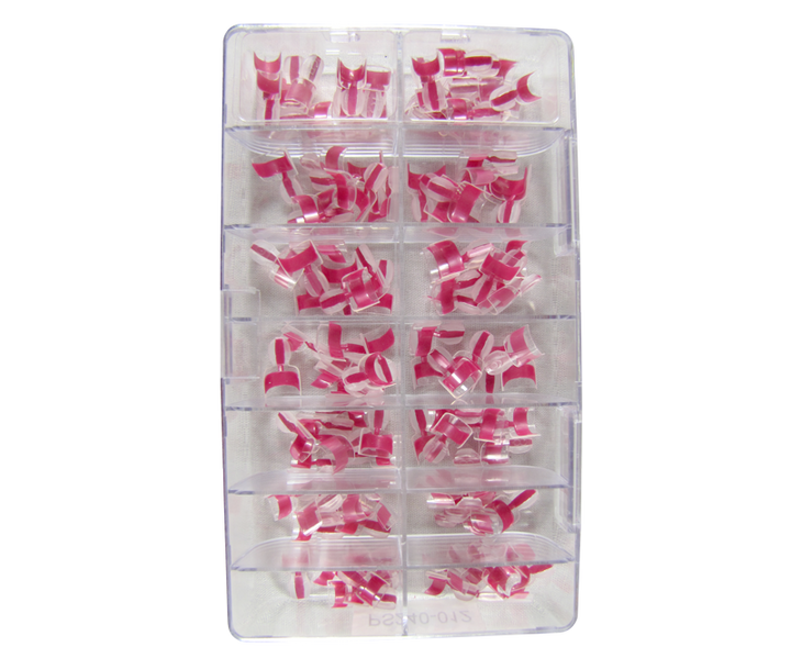 Nail Tips French Wrap Double Pink Box of 128 pcs (PS240-012)