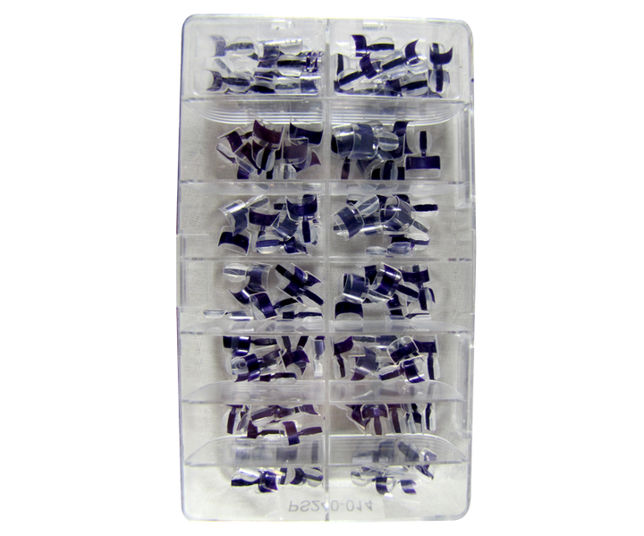 Nail Tips French Wrap Double Dark Purple Box of 128 pcs (PS240-0