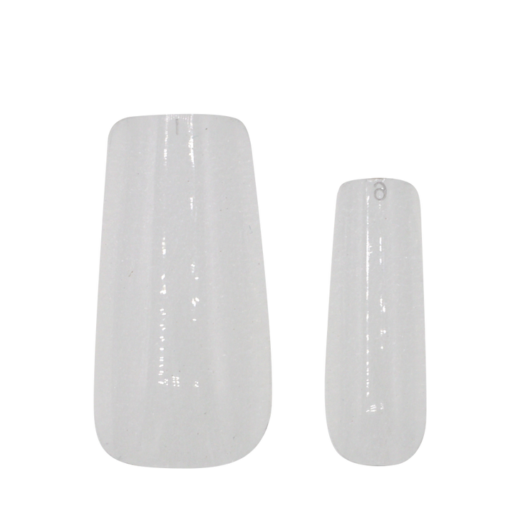 Full Cover Nail Tip - Medium Square Clear