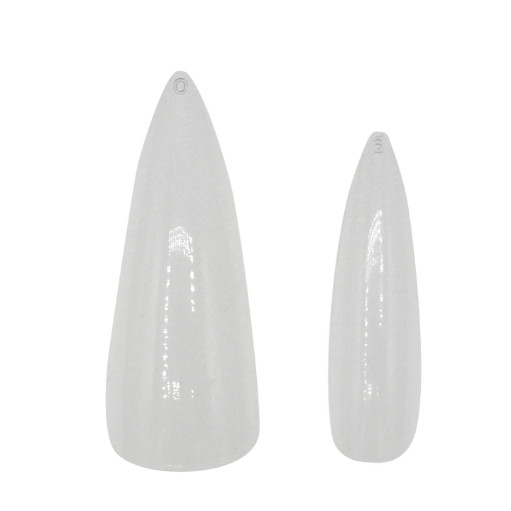 Prothèse pleine Stiletto Medium Clair Sans Épaulement capsule ongle complet faux ongle