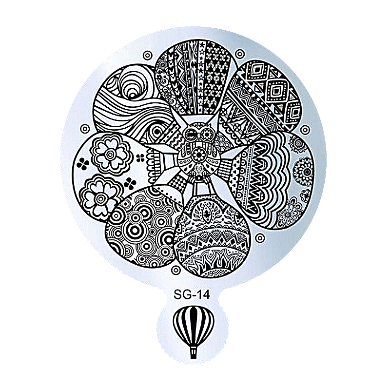 Plaque de stamping SG-14 Montgolfières