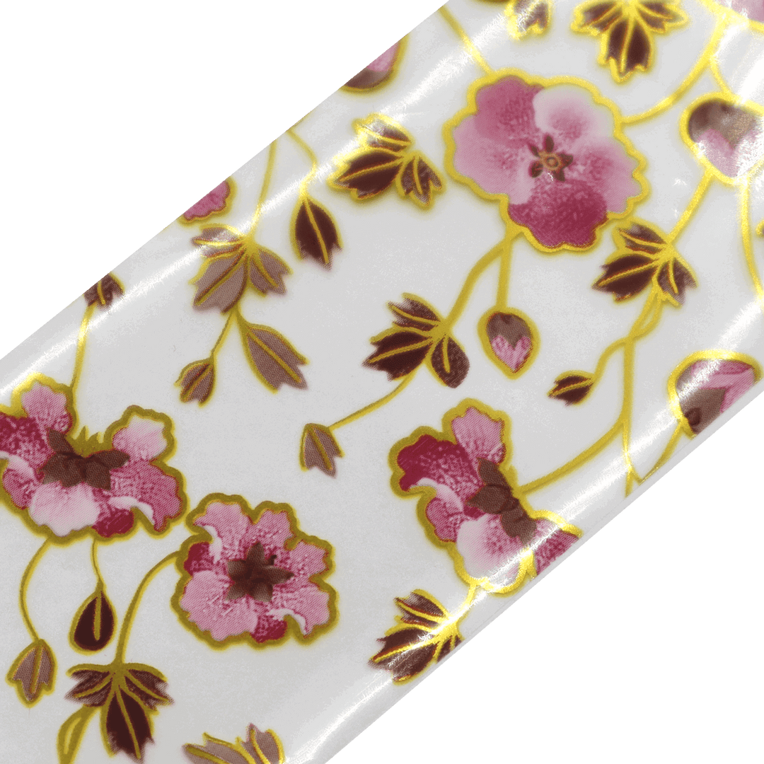 Papier Transfert Déco. Fleurs Rose/Brun/Or 002OR