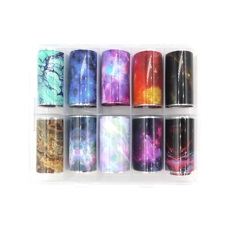 Papier Transfert Déco. Boitier 10pcs Galaxies #10-02