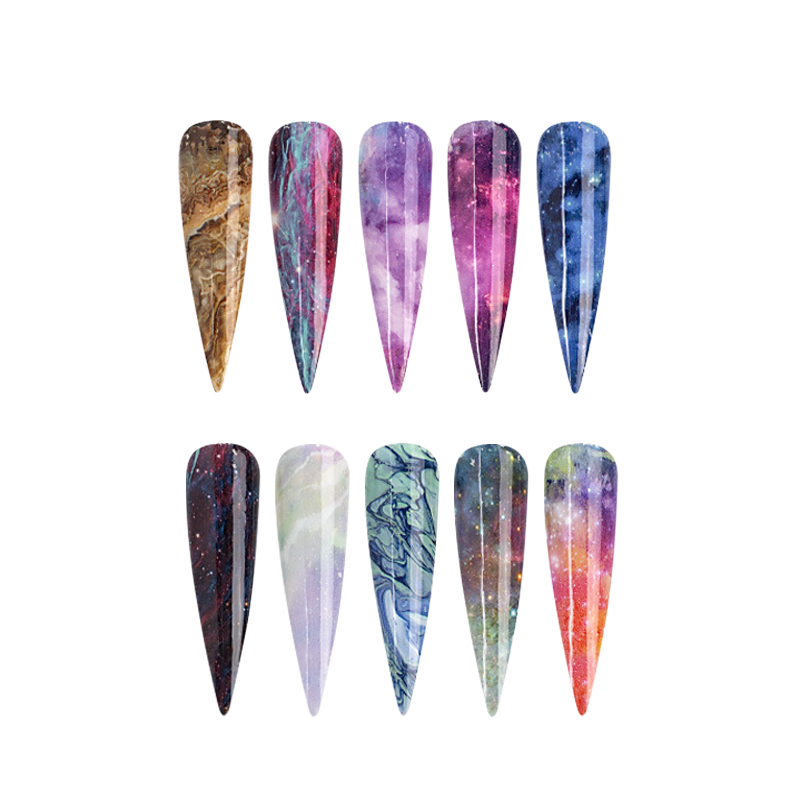 Papier Transfert Déco. Boitier 10pcs Galaxies #10-02