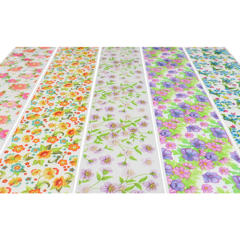 Papier Transfert Déco. Boitier 10pcs Fleurs 