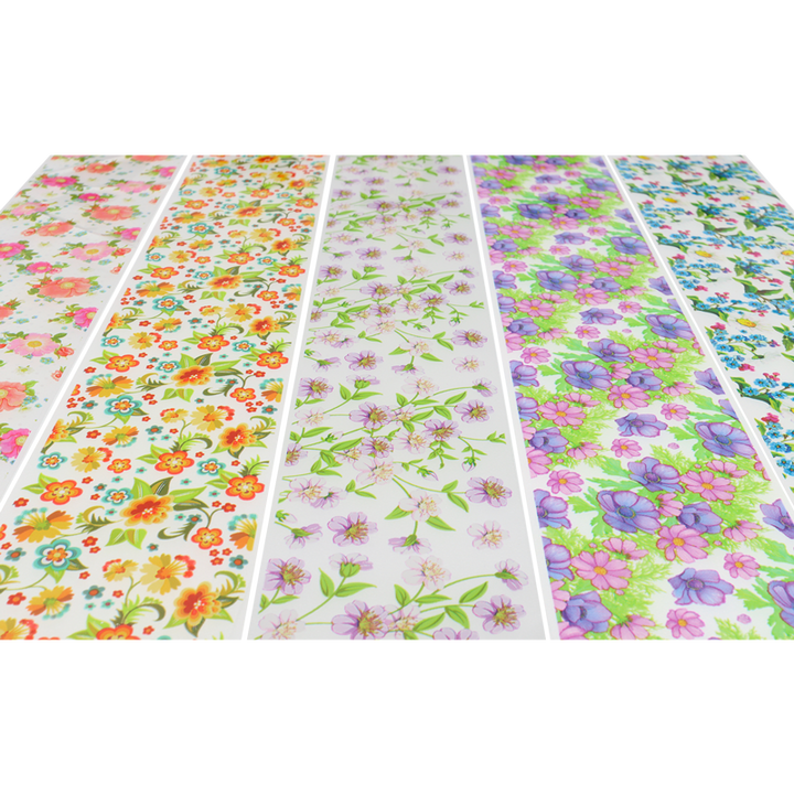 Papier Transfert Déco. Boitier 10pcs Fleurs 