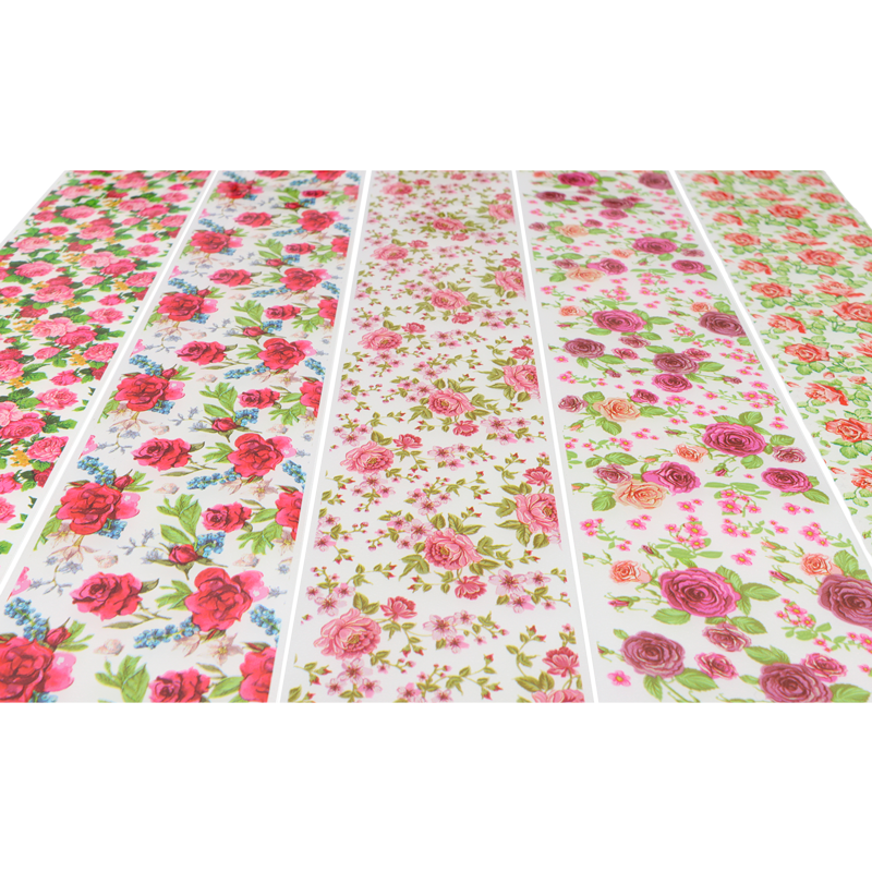 Papier Transfert Déco. Boitier 10pcs Fleurs 