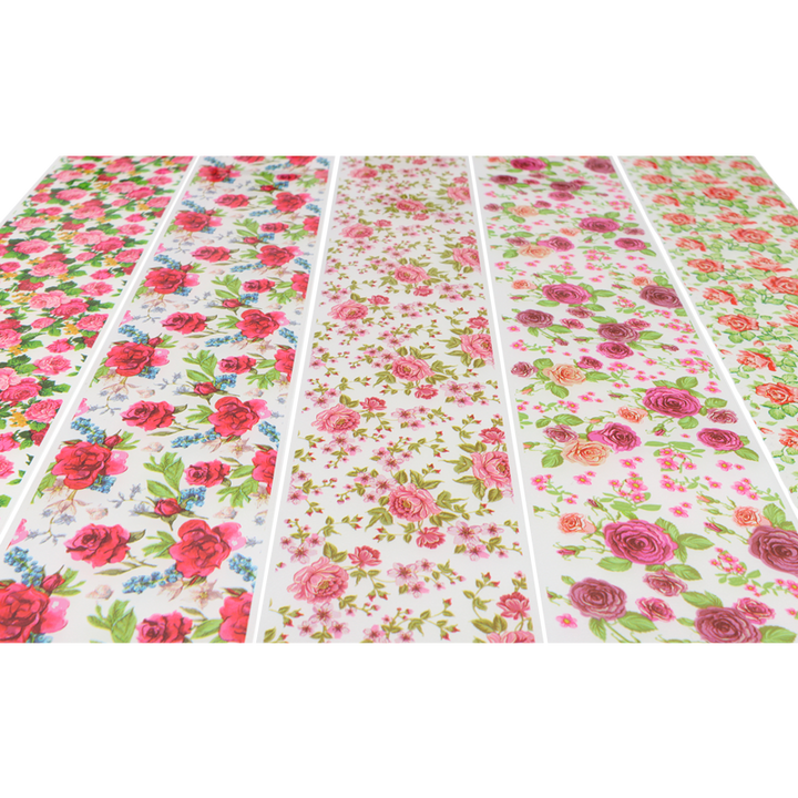 Papier Transfert Déco. Boitier 10pcs Fleurs 