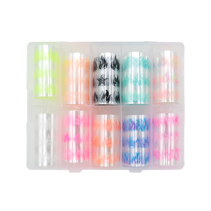 Decorative Transfer Paper Box 10pcs Flames 