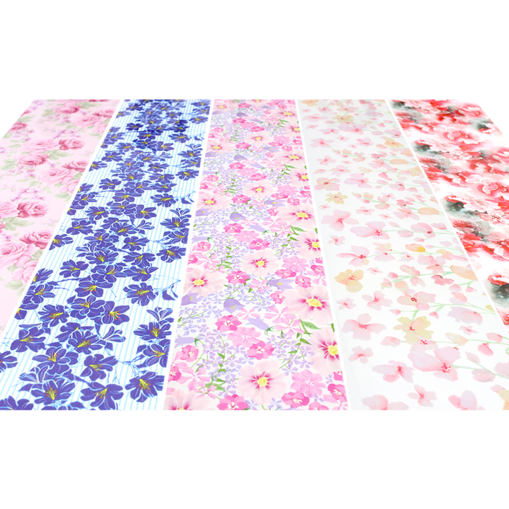 Papier Transfert Déco. Boitier 10pcs Fleurs 