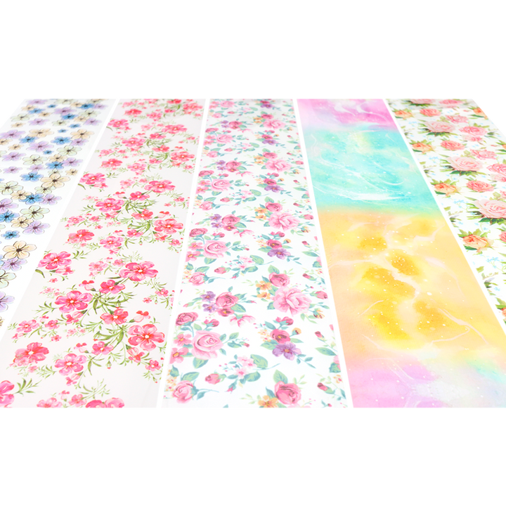 Papier Transfert Déco. Boitier 10pcs Fleurs 