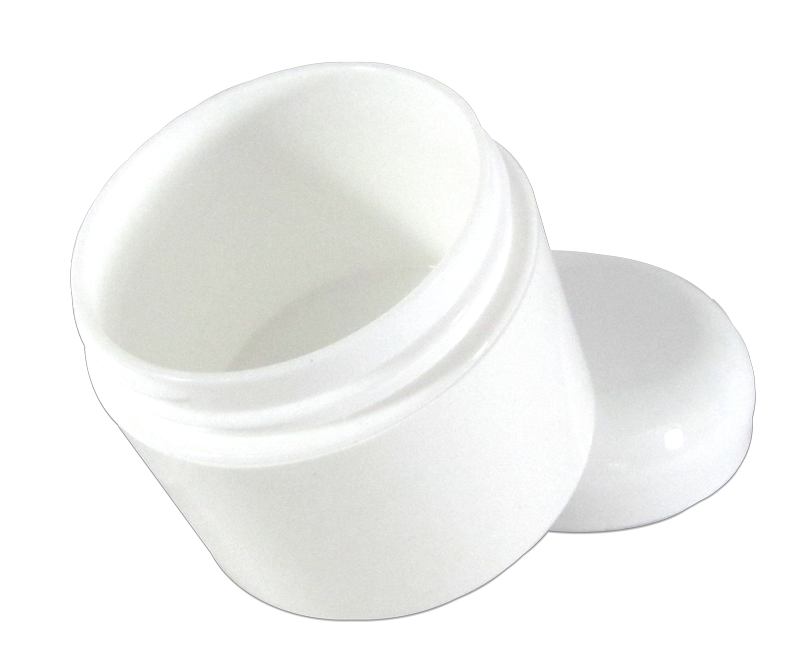 Pot Vide en Plastique Blanc avec Couvercle 4 oz