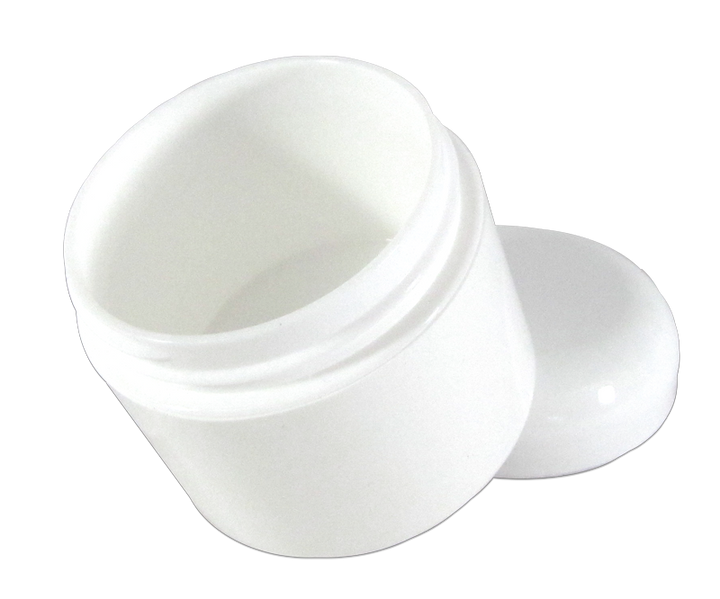Pot Vide en Plastique Blanc avec Couvercle 4 oz