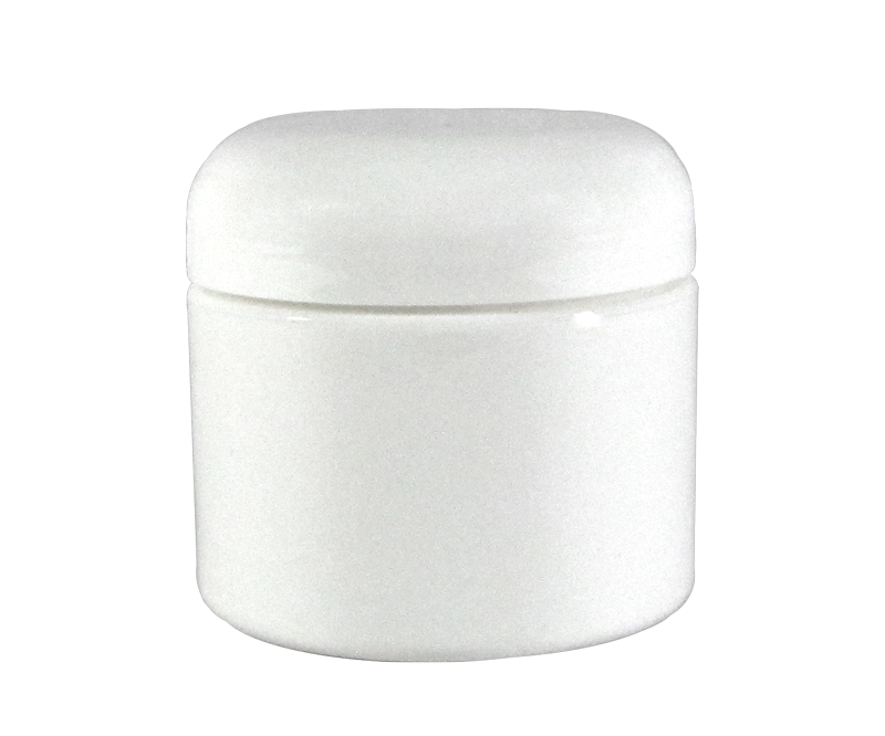 Pot Vide en Plastique Blanc avec Couvercle 4 oz