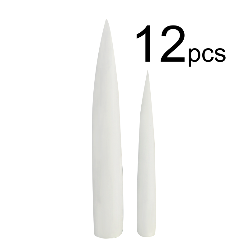 Prothèse Extra Longue Stiletto Naturelle (12 pcs)