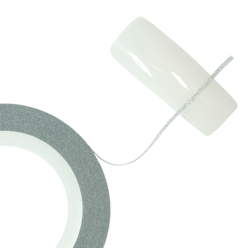 Ruban Décoratif Autoadhésif Glitter Argent 0.7mm